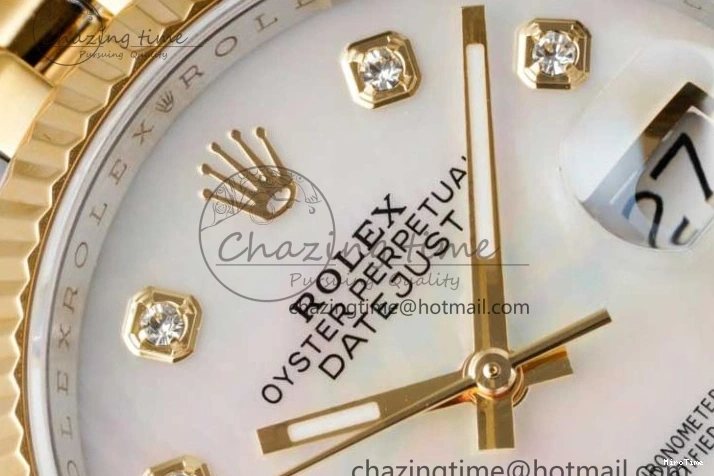 MiroTime 1221 GoodFit DateJust 36 SS YG DIWF 1:1 Best Edition 904L Steel White MOP Diamonds Dial on Jubilee Bracelet SA 2324